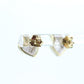 10k Diamond Pave HEART stud earrings. 10k Heart Pave Diamond Jewelry. st(63)