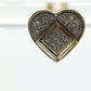 10k Diamond Pave HEART stud earrings. 10k Heart Pave Diamond Jewelry. st(63)