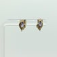 Tanzanite 10k Gold Stud Earrings. Marquise cut Tanzanite studs. st(32)