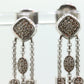 David Yurman DIAMOND Sterling Silver CABLE Drop Earrings.  David Yurman CONFETTI Diamond strand dangle earrings st(212)
