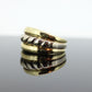 Cable Wide Dome 14k Yellow Gold Band. Italian  Milor 14k DOME Multi Tone band. st(167)