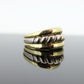 Cable Wide Dome 14k Yellow Gold Band. Italian  Milor 14k DOME Multi Tone band. st(167)