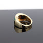Bagley & Hotchkiss Dome RING 14K Yellow Gold Inlaid Gemstone Ring Mother of Pearl Lapis Turquoise DIAMOND RING  st(36-7)