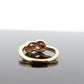 10k Knot Tied Bow diamond Ring. 10k Yellow and white gold knot signet ring. st(68)