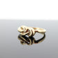 10k Knot Tied Bow diamond Ring. 10k Yellow and white gold knot signet ring. st(68)