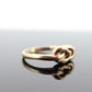 10k Knot Tied Bow diamond Ring. 10k Yellow and white gold knot signet ring. st(68)