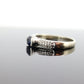 EFFY Sapphire ring. 14k Sapphire Diamond solitaire ring. BITA Sapphire diamond ring. st(155)