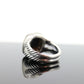 David Yurman ALBION Hematite Diamond ring. Sterling Diamond Halo Hematite Cable ring. st(236)