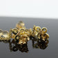 18k Citrine Diamond Dangle Earrings. 18k Diamond Flower mult-gem dangle drop earrings. TEAR Gem strand st(219)
