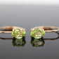 10k Green Peridot oval cut dangle hoop earrings. st (32)