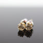 14k Diamond studs 1/2ctw diamond gold earrings. 14k yellow Gold Diamond Solitaire earrings. st(150)