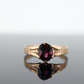 10k Victorian Claw Set Garnet. Antique 10k Gold oval garnet claw set solitaire. st(92)