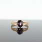 10k Victorian Claw Set Garnet. Antique 10k Gold oval garnet claw set solitaire. st(92)