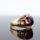 Antique Black Hills Gold ring. 10k Pyramid Garnet Black Hill Ring. Black Hills GARNET Antique. st(104)