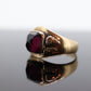 Antique Black Hills Gold ring. 10k Pyramid Garnet Black Hill Ring. Black Hills GARNET Antique. st(104)