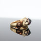 Antique Black Hills Gold ring. 10k Pyramid Garnet Black Hill Ring. Black Hills GARNET Antique. st(104)