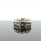 Antique DIAMOND Star bezel set ring. 14k Multi-Color Diamond Gypsy setting star wide eternity band.  st(173)