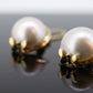 14k Large MABE Pearl Clip On earrings. Non Pierced Omega Back Clips Mabe Pearl Earrings st(144)