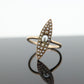 Antique 14k PEARL seed MOP cluster Marquise Navette ring. ANTIQUE Victorian Pearl seed Marquise cluster ring