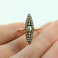 Antique 14k PEARL seed MOP cluster Marquise Navette ring. ANTIQUE Victorian Pearl seed Marquise cluster ring