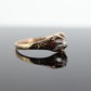 Antique Belcher Set Diamond 14k Filigree ring. 1/6ct Victorian Prong Diamond Ring Engraved Buttercup diamond st(161)