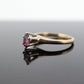 10k Art Deco Prong set Set TOURMALINE. Antique 10k Gold White, Wile and Warner WWW high claw setting solitaire. st(55)