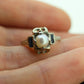 Antique Pearl Sapphire ring. 20k white gold engraved Open ring. 1920s 20k Gold Engraved band. st(276)