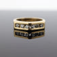 14k diamond tension set Eternity ring. 14k Diamond channel infinity chevron mirror band st(161)