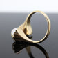14k Pearl Wrap bypass ring. 14k Yellow gold Pearl FLUTE Funnel ring with AKOYA pearl. Pearl Wrap around Bypass ring. st(86)