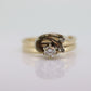 Round Diamond Solitaire Ring with Jacket. FREE RESIZE. 14k Engagement Ring Set st(127)