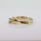14k Bypass Diamond Solitaire Double Ring. 14k STARFIRE Solitaire Wedding or minimalist set. st(127)
