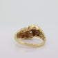 14K Diamond Bypass ring. Lobster Tail Sfogliatella Croissant Pastry Ring. Toi et moi band. Yellow Gold ring. st(92)