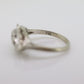 Marquise Signet Ring. Vintage 10k Tiny Diamond white Gold Signet Ring. 10k White Gold Statement Ring. st(75)