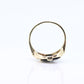 10k Onyx Oval and diamond ring. 10k gold onyx ring. Vintage Mourning Ring. st(109)