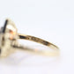 10k Onyx Oval and diamond ring. 10k gold onyx ring. Vintage Mourning Ring. st(109)