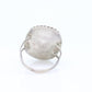 Zuni Navajo Large Sterling Silver Signet ring. Turquoise Bezel set Ring.  St(15)