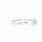 Zuni Navajo Sterling Silver BAnd ring. Turquoise Bezel set Ring.  St(15)