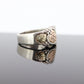 Black Hills Gold Sterling Silver Band. 10k Black Hills Gold Inlays ring. st29