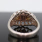 Black Hills Gold Sterling Silver ROSE Band. 10k Black Hills Gold Flower ROSE ring. st(26)