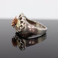 Black Hills Gold Sterling Silver ROSE Band. 10k Black Hills Gold Flower ROSE ring. st(26)