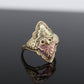 Black Hills Gold Marquise shaped Ring. FREE RESIZE. 10k Multi-Tone Black Hills Gold Statement Ring. st(66)
