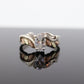 Black Hills Gold Sterling Silver Ring. Pear cut CZ Topaz Black Hills Gold Silver Band st(32)