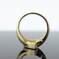 14k Opal inlay ring. Triangle OPAL bezel set ring. Made by BO. st(207)