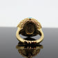 14k Bubble Turquoise and Amethyst stone Ring. 14k Turquoise Amethyst Candy Cocktail Ring st(295)