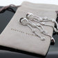 David Yurman DIAMOND Sterling Silver CABLE Drop Earrings.  David Yurman CONFETTI Diamond strand dangle earrings st(212)