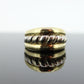 Cable Wide Dome 14k Yellow Gold Band. Italian  Milor 14k DOME Multi Tone band. st(167)