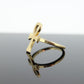 14k ANKH RING. Egyptian Cross Ring 14k Textured Yellow Gold. st(84)