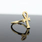 14k ANKH RING. Egyptian Cross Ring 14k Textured Yellow Gold. st(84)