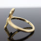 14k ANKH RING. Egyptian Cross Ring 14k Textured Yellow Gold. st(84)