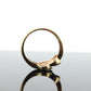 10k Knot Tied Bow diamond Ring. 10k Yellow and white gold knot signet ring. st(68)